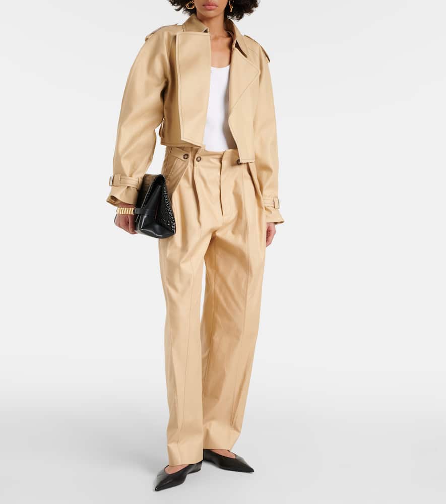 Victoria Beckham Cropped cotton gabardine jacket
