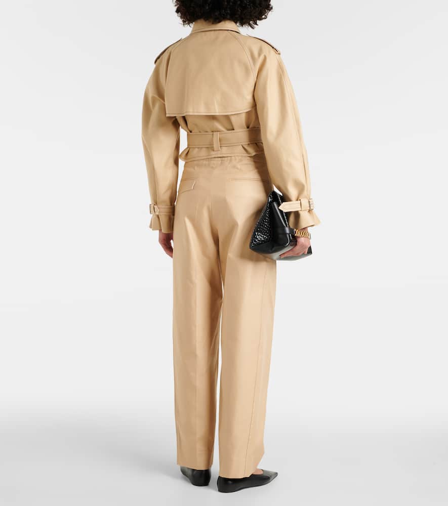 Victoria Beckham Cropped cotton gabardine jacket