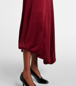 Victoria Beckham Cutout draped cr√É¬™pe satin midi dress