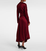 Victoria Beckham Cutout draped  satin midi dress