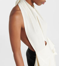 Victoria Beckham Cutout halterneck satin and  gown