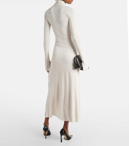 Victoria Beckham Cutout jersey midi dress