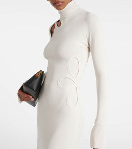 Victoria Beckham Cutout jersey midi dress