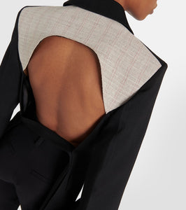 Victoria Beckham Cutout virgin wool blazer