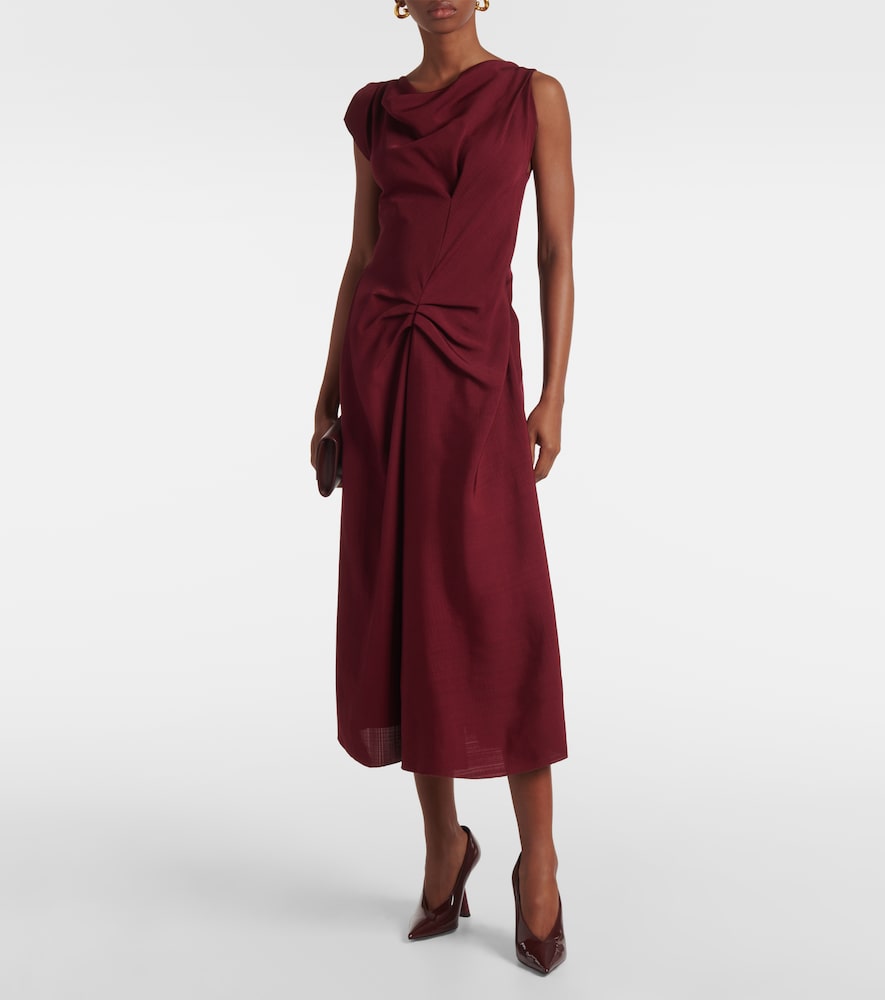Victoria Beckham Deconstructed gathered midi dress