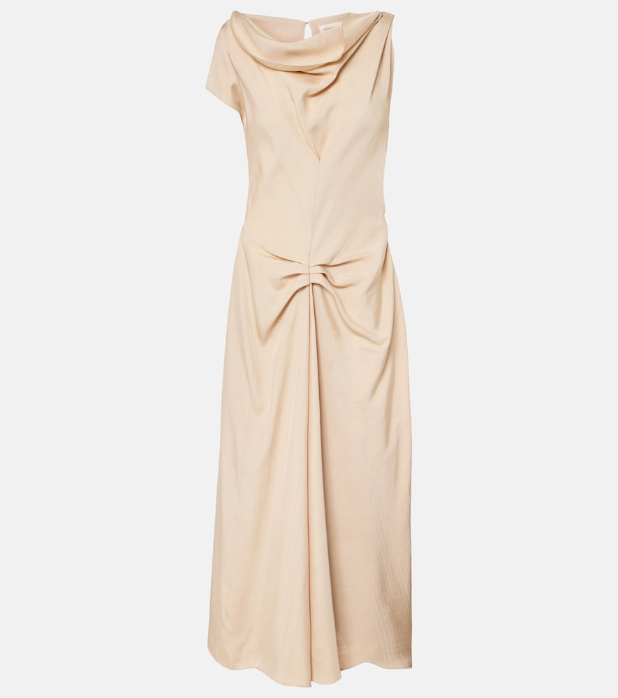 Victoria Beckham Deconstructed gathered midi dress. Victoria Beckham 解构式褶皱中长连衣裙
