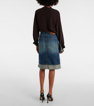 Victoria Beckham Denim midi skirt