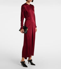 Victoria Beckham Draped  satin midi dress