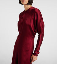 Victoria Beckham Draped  satin midi dress