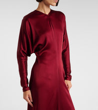 Victoria Beckham Draped  satin midi dress