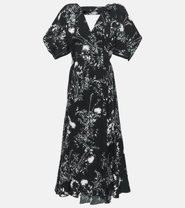 Victoria Beckham Floral cady midi dress