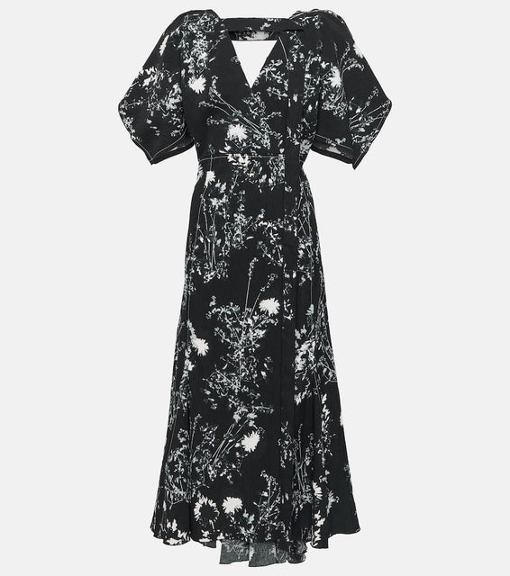 Victoria Beckham Floral cady midi dress