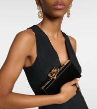Victoria Beckham Frame Flower satin clutch