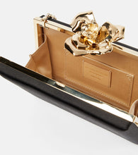 Victoria Beckham Frame Flower satin clutch