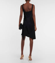 Victoria Beckham Fringe-trimmed asymmetric minidress