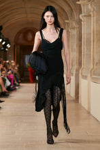 Victoria Beckham Fringe-trimmed asymmetric minidress