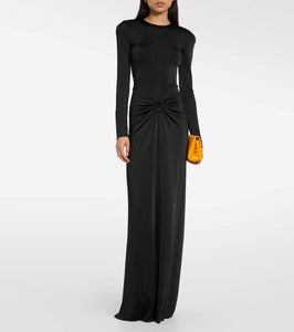 Victoria Beckham Gathered jersey maxi dress