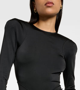 Victoria Beckham Gathered jersey maxi dress