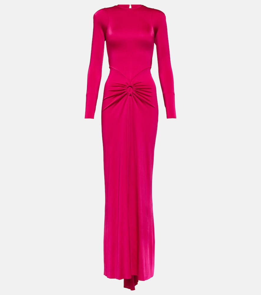 Victoria Beckham Gathered jersey maxi dress. 维多利亚·贝克汉姆褶皱针织长裙