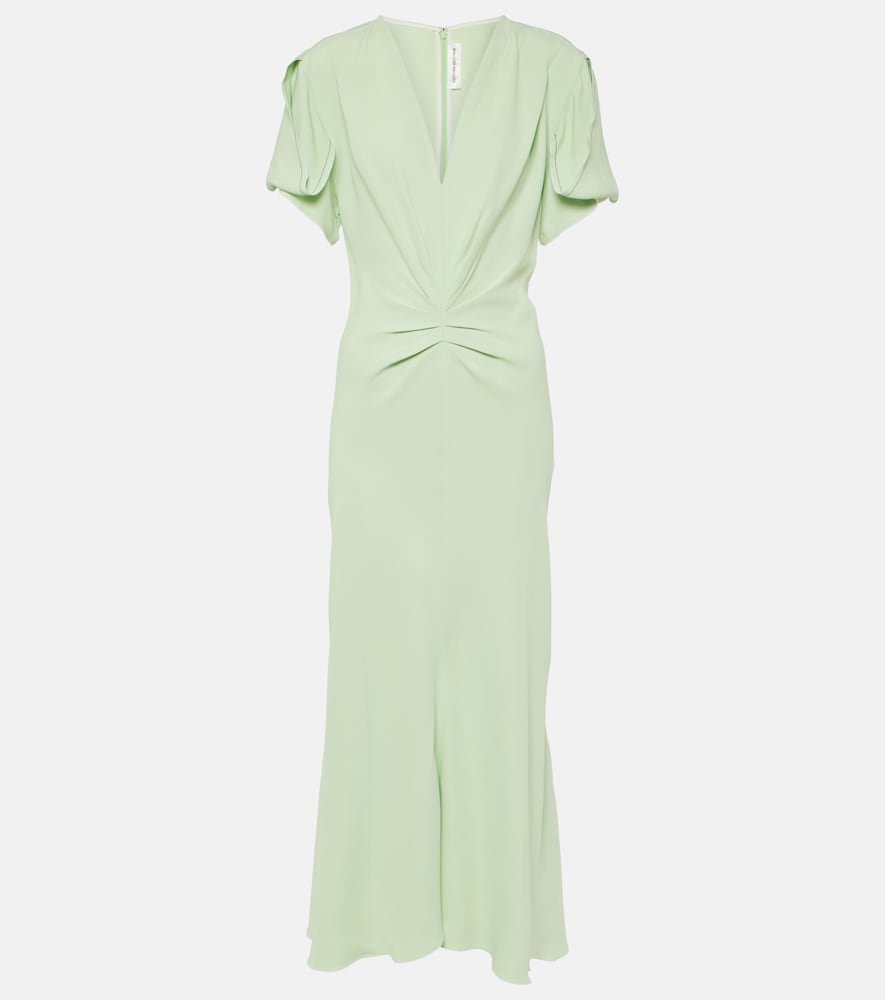 Victoria Beckham Gathered midi dress. 维多利亚·贝克汉姆褶皱中长连衣裙