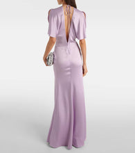 Victoria Beckham Gathered ruched satin gown
