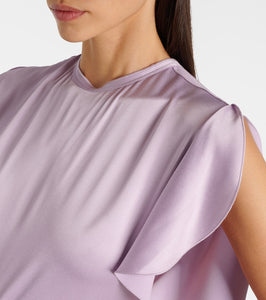 Victoria Beckham Gathered ruched satin gown