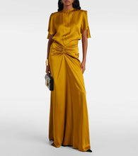 Victoria Beckham Gathered satin gown