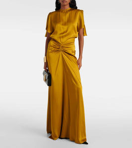 Victoria Beckham Gathered satin gown