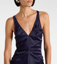 Victoria Beckham Gathered satin maxi dress