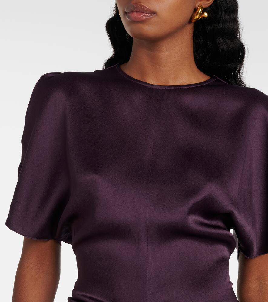 Victoria Beckham Gathered satin minidress