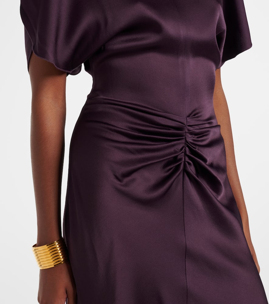 Victoria Beckham Gathered satin minidress