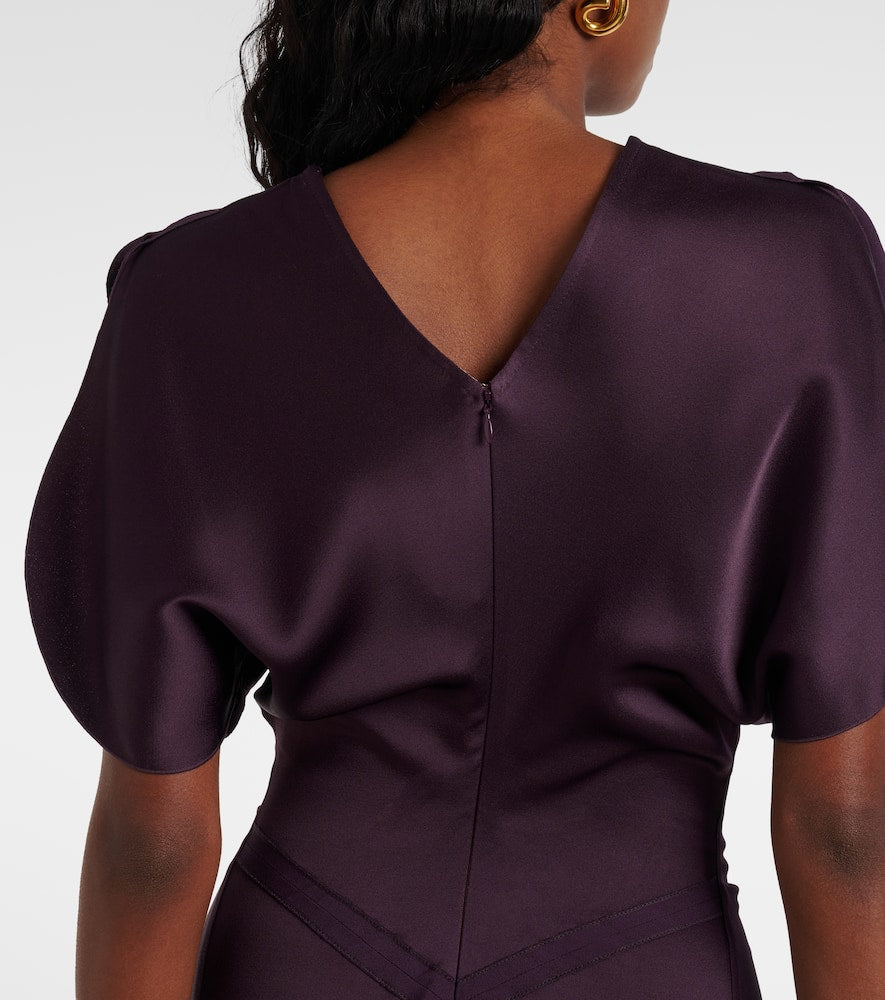 Victoria Beckham Gathered satin minidress