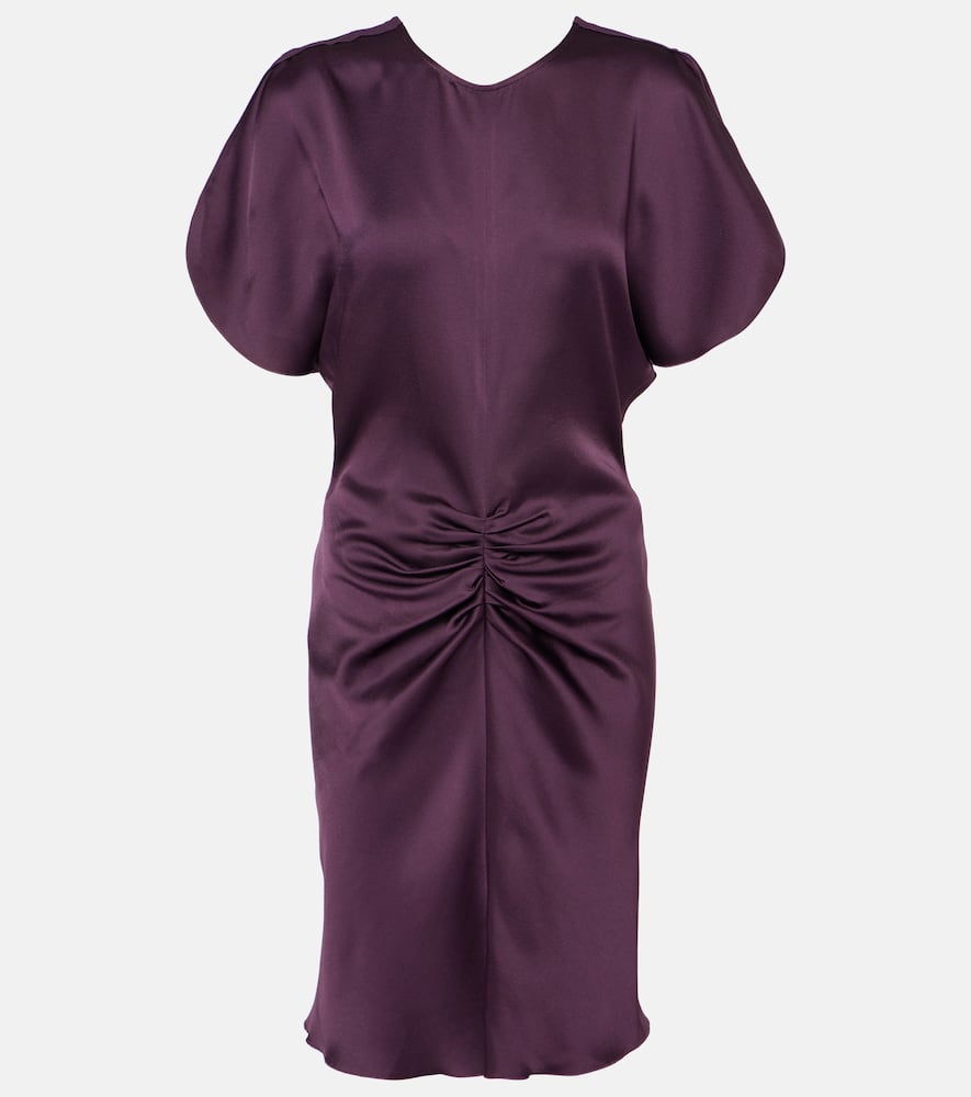 Victoria Beckham Gathered satin minidress