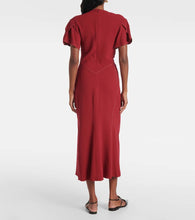 Victoria Beckham Gathered wool-blend midi dress