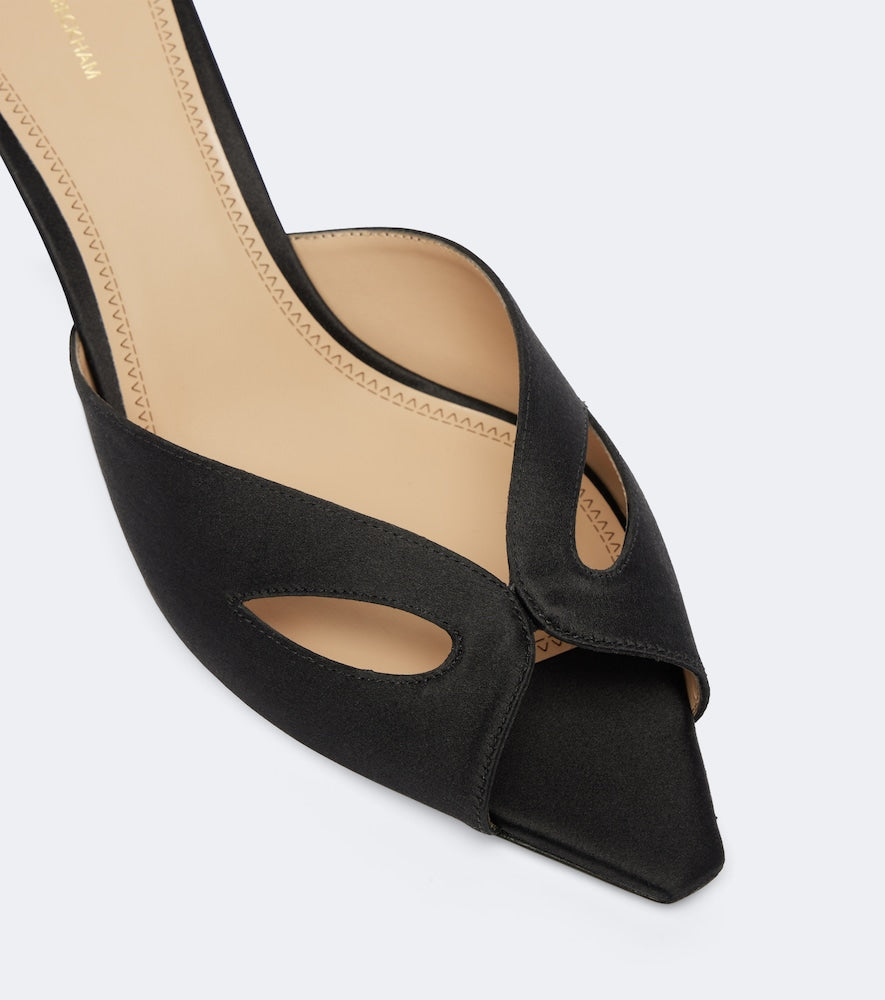 Victoria Beckham Harlow Mask satin mules