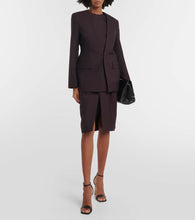 Victoria Beckham Herringbone chalk stripe blazer