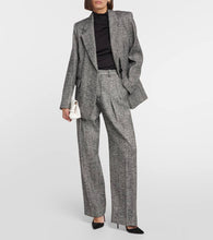 Victoria Beckham Herringbone wool-blend blazer