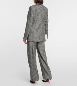 Victoria Beckham Herringbone wool-blend blazer