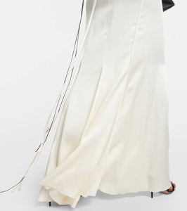 Victoria Beckham Lace-trimmed satin gown
