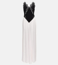 Victoria Beckham Lace-trimmed satin gown