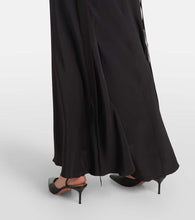 Victoria Beckham Lace-trimmed silk midi dress