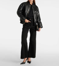Victoria Beckham Leather varsity jacket