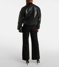 Victoria Beckham Leather varsity jacket