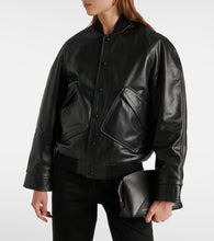 Victoria Beckham Leather varsity jacket