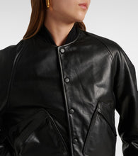 Victoria Beckham Leather varsity jacket