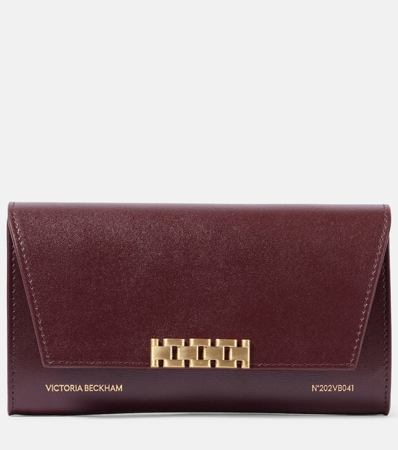 Victoria Beckham Leather wallet on chain. Shop Victoria Beckham Clutches for women now.