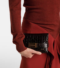 Victoria Beckham Mini croc-effect leather clutch