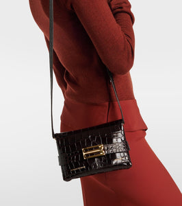 Victoria Beckham Mini croc-effect leather clutch