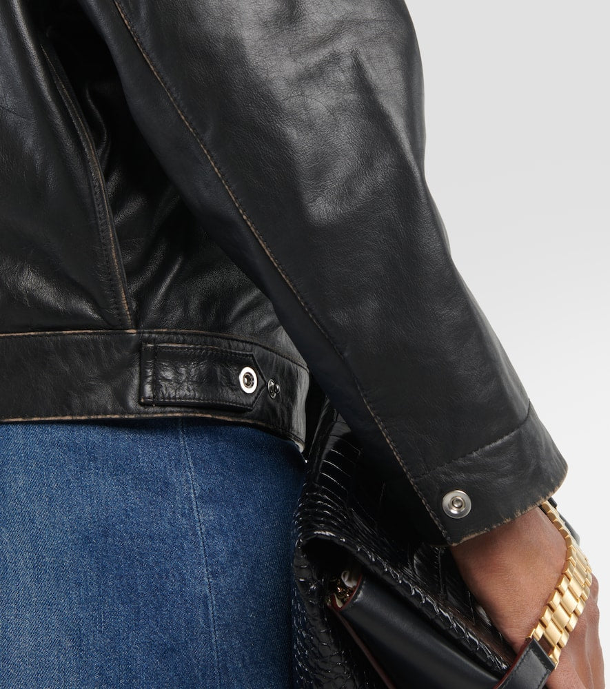 Victoria Beckham Oversized leather jacket
