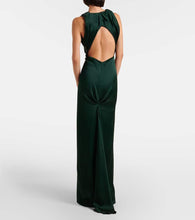 Victoria Beckham Pleated crêpe satin gown